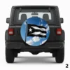 =Puerto Rico Black Flag Spare Tire Cover