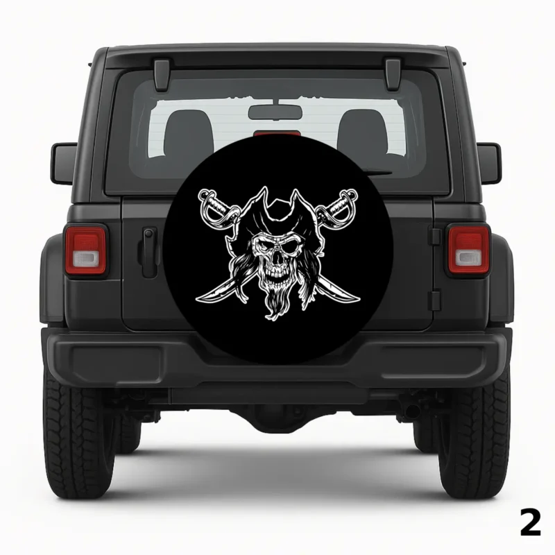 =Skull Pirate Spare Tire Cover