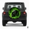 =Skull with Green Fog Spare Tire Cover