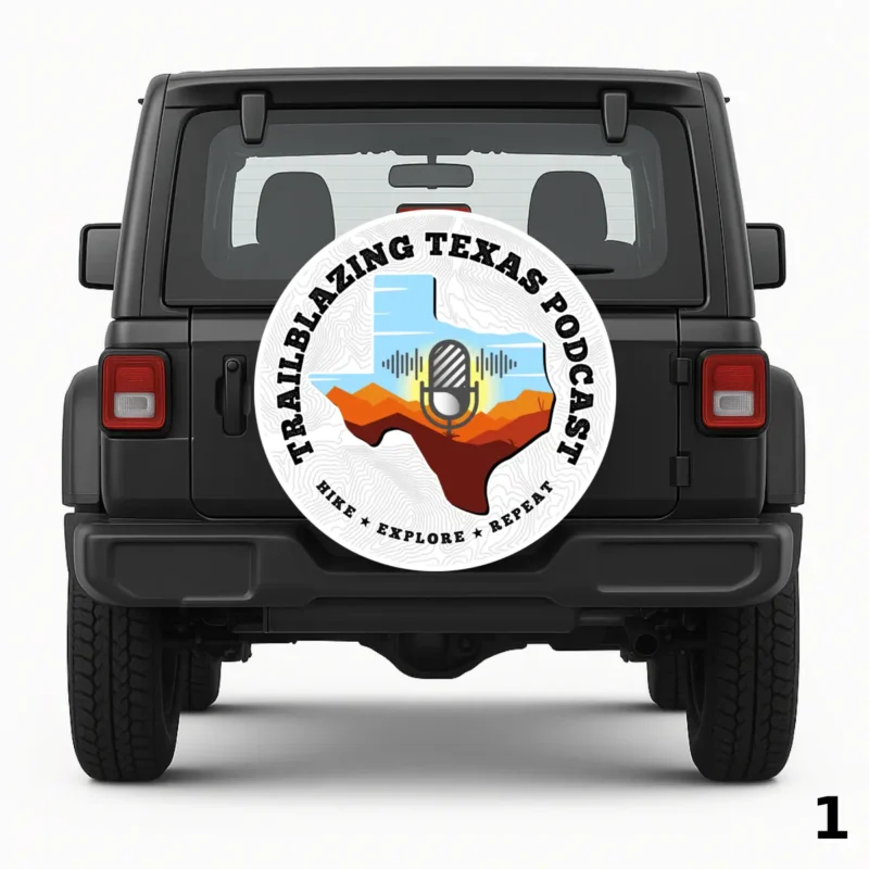=Trailblazing Texas Podcast Spare Tire Cover