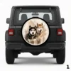 =Two Siberian Huskies Spare Tire Cover