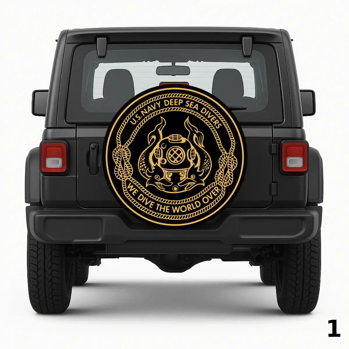 =U.S. Navy Deep Sea Divers Spare Tire Cover