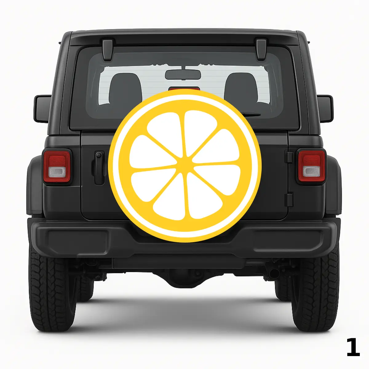 A Lemon Slice Spare Tire Cover