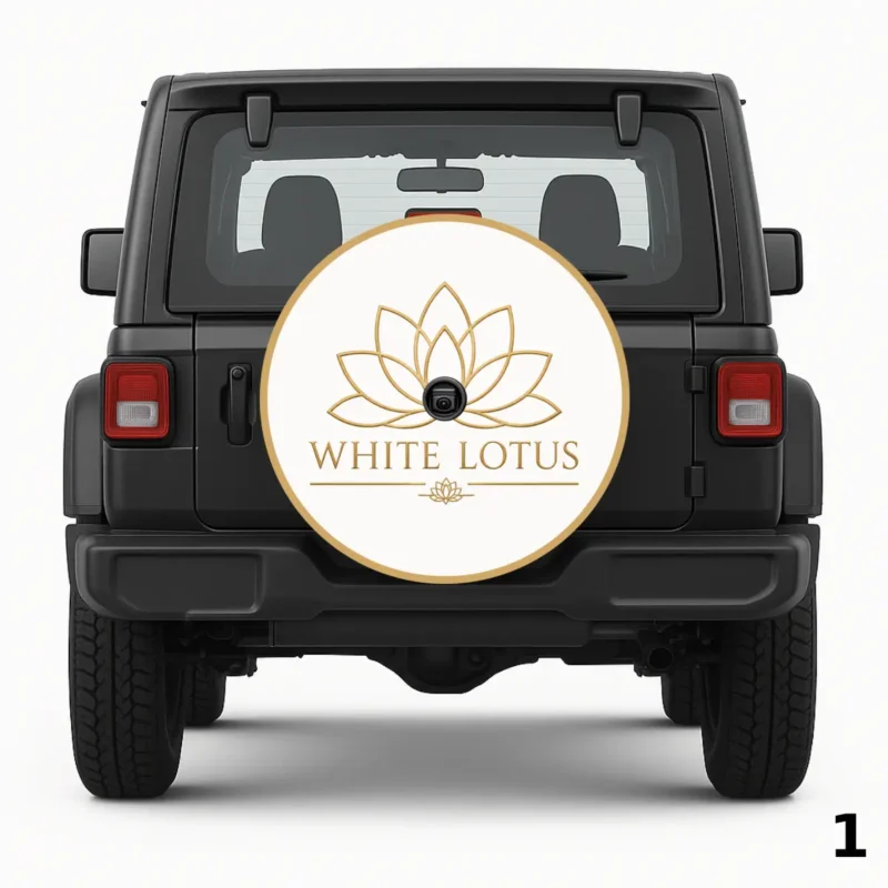 White Lotus Spare Tire Cover