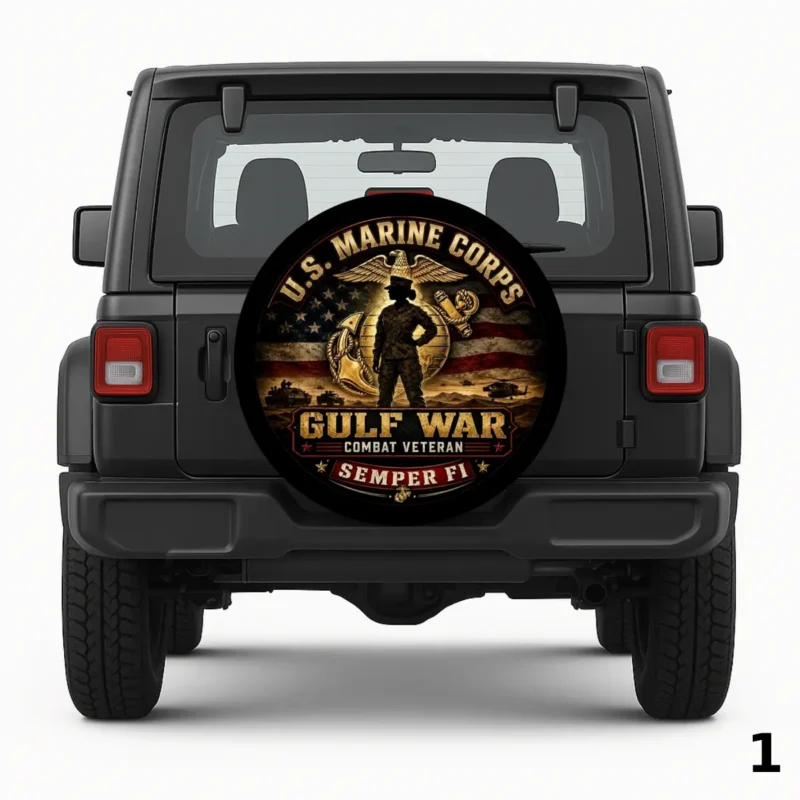 Woman U.S. Marine Corps Spare Tire Cover