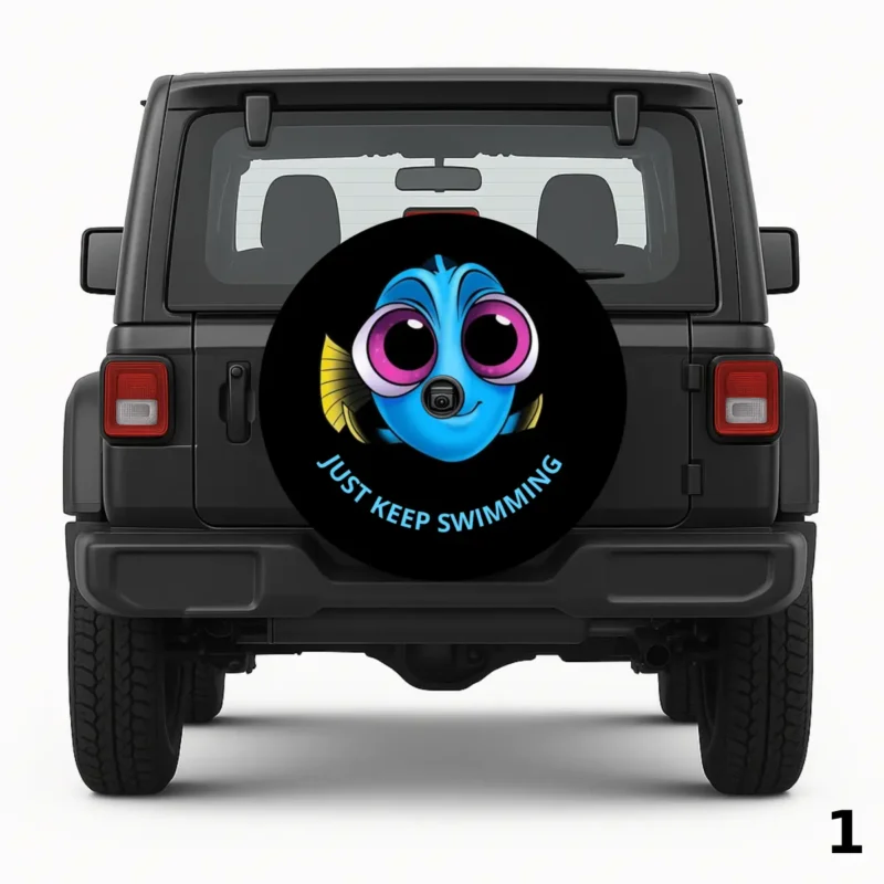 Just Keep Swimming Spare Tire Cover