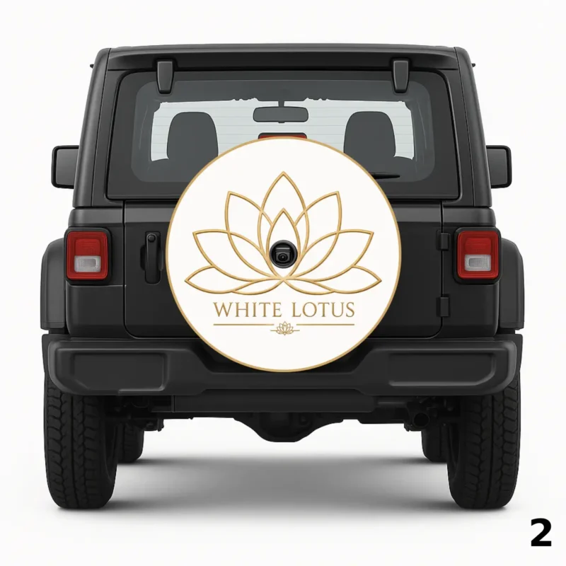 White Lotus Spare Tire Cover