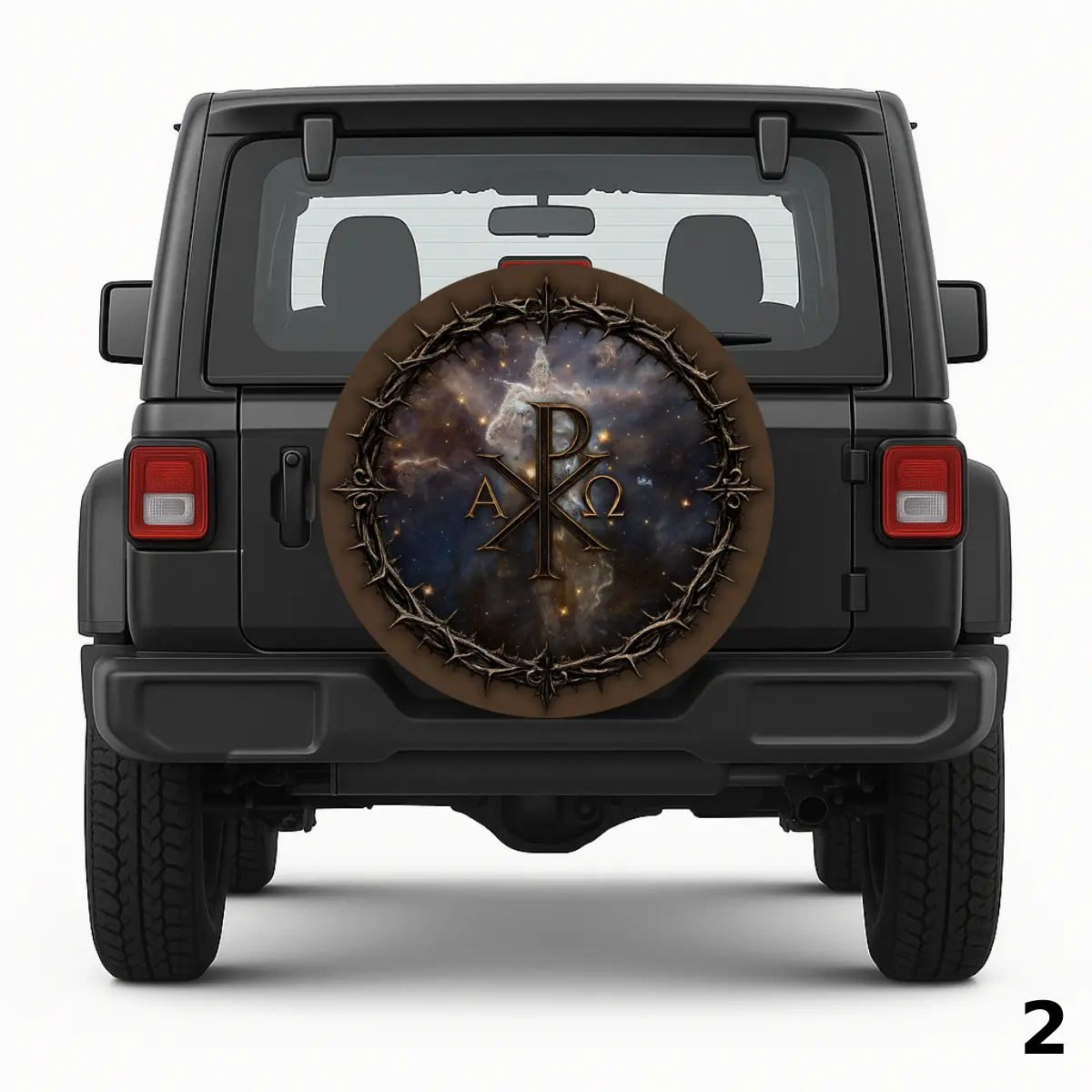 Christogram Symbol Spare Tire Cover