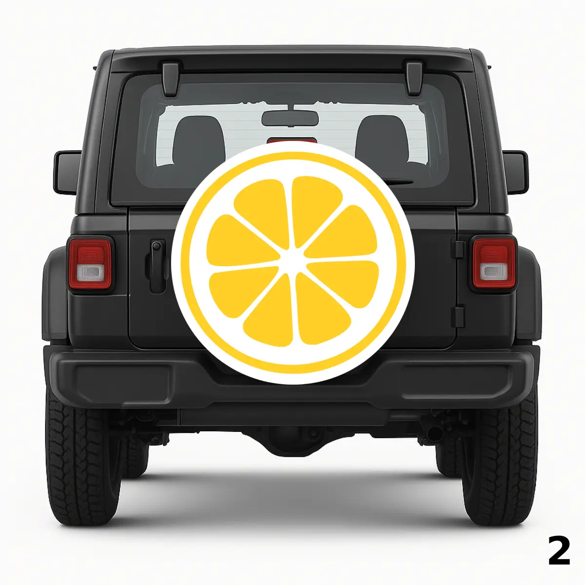 A Lemon Slice Spare Tire Cover