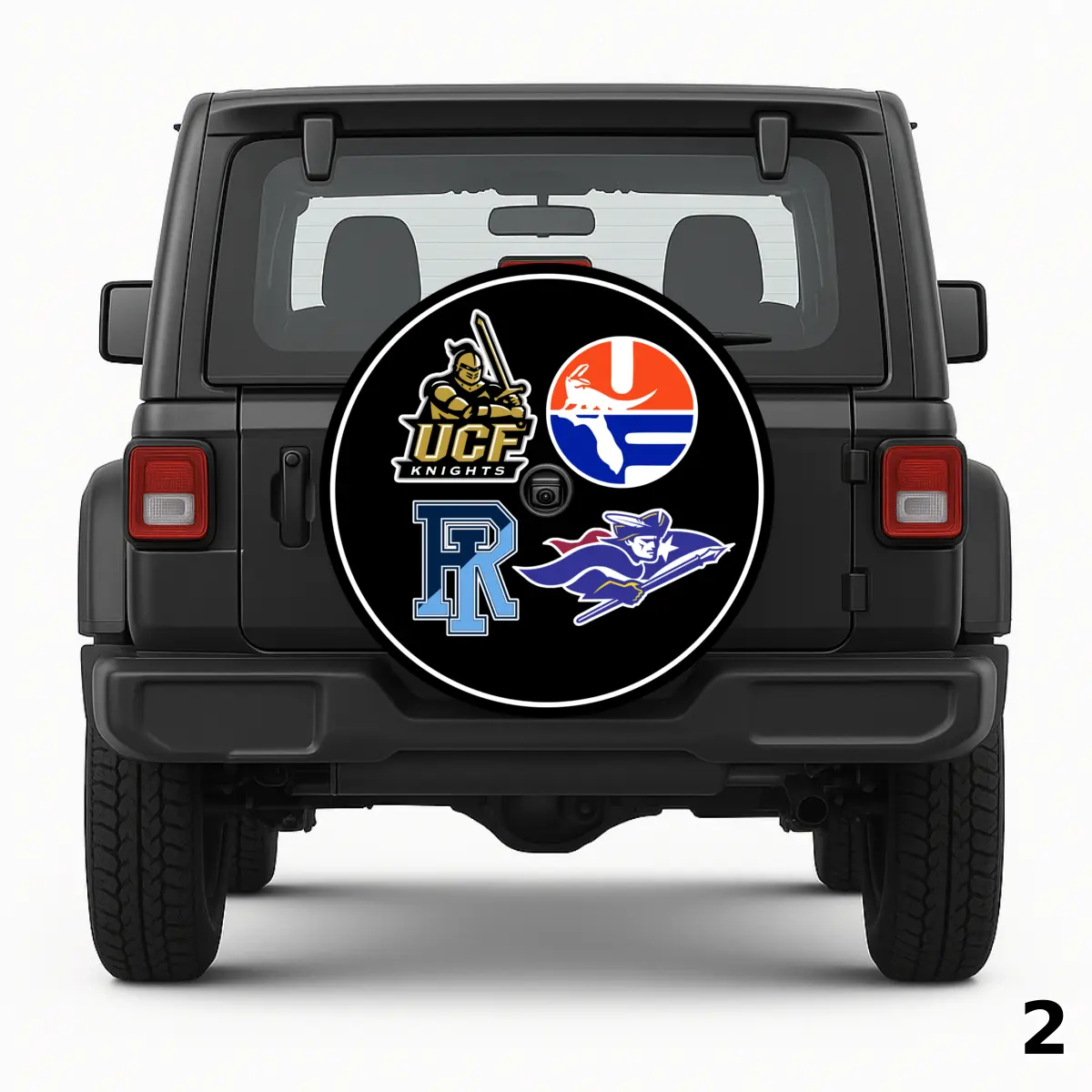 =4 College Logos Spare Tire Cover
