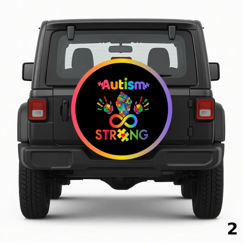 =Autism Strong Spare Tire Cover