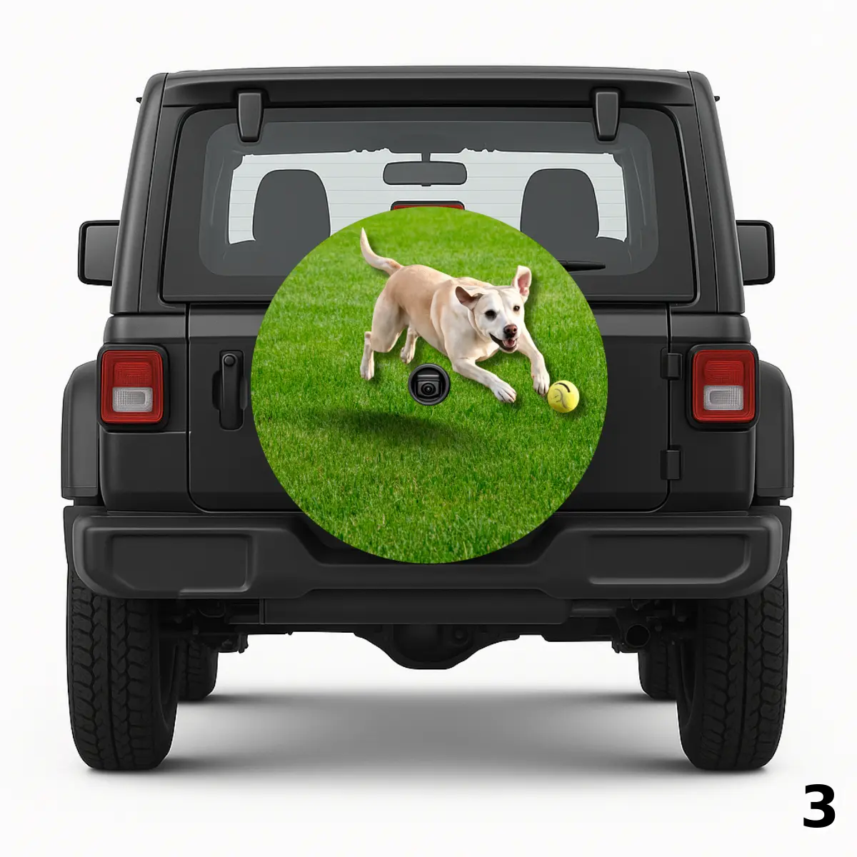 =Dog and Ball Spare Tire Cover