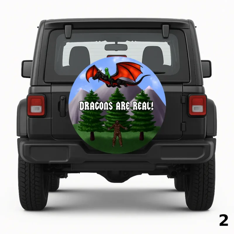 =Dragons Are Real Spare Tire Cover