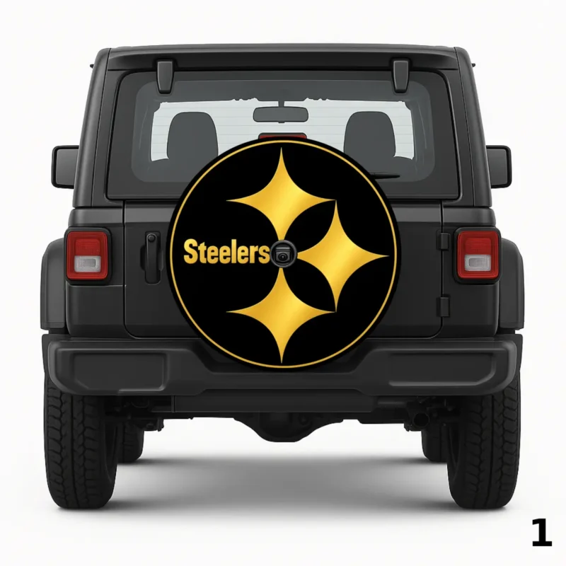 =Gold Steelers Spare Tire Cover