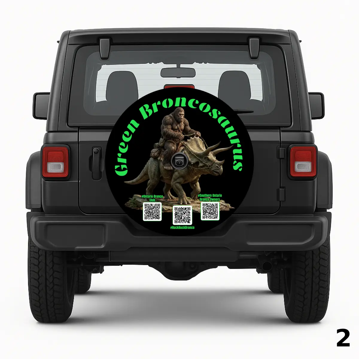 =Green Broncosaurus Spare Tire Cover