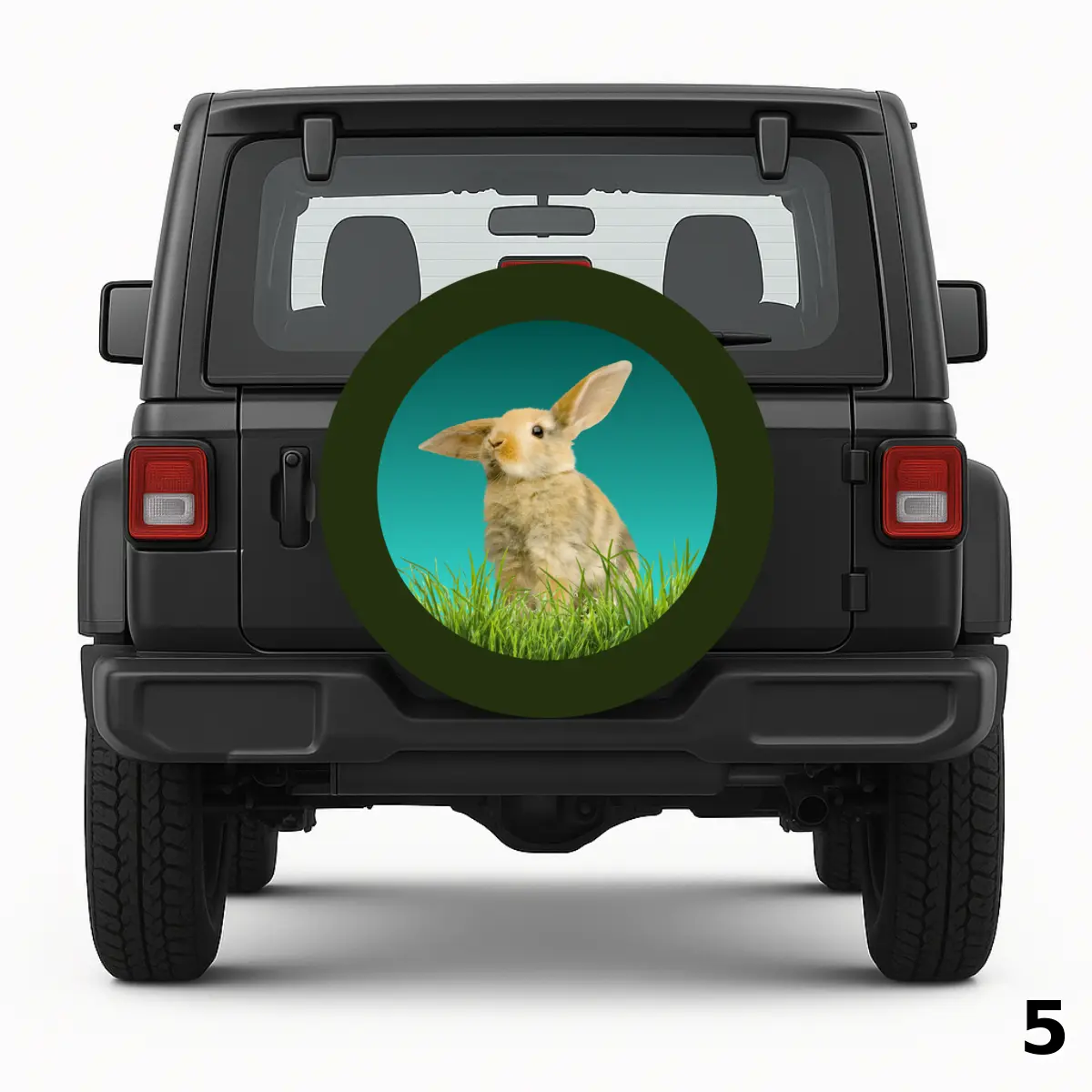 =Hase in der grünen Wiese Spare Tire Cover