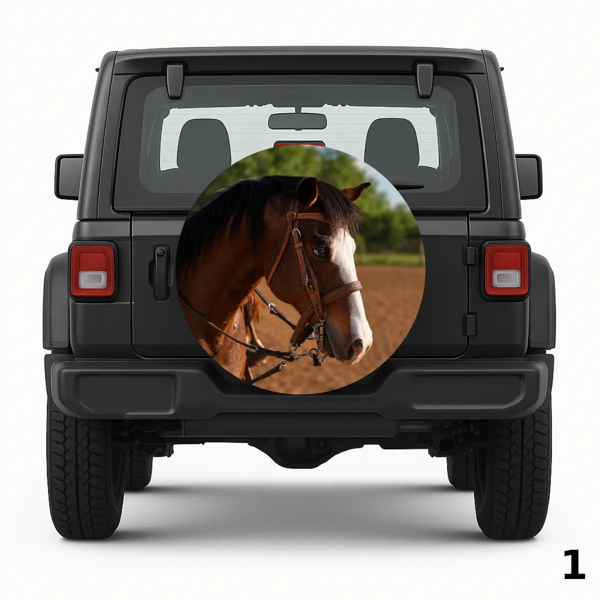 =Horse Portrait Spare Tire Cover