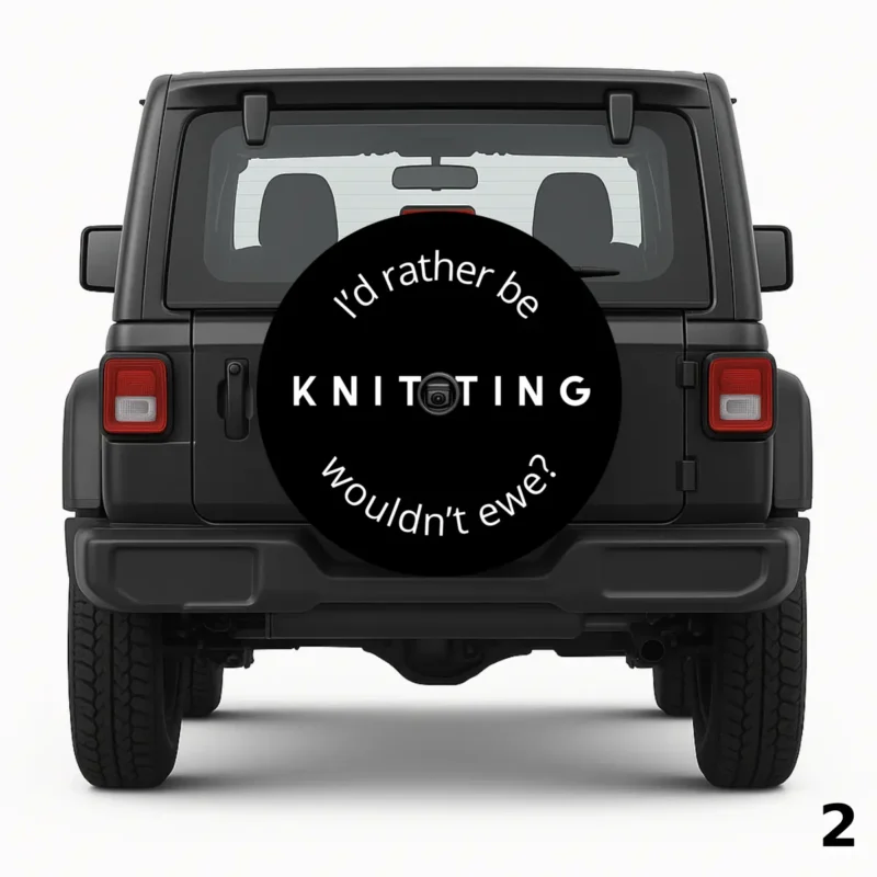 =I'd Rather Be Knitting Spare Tire Cover