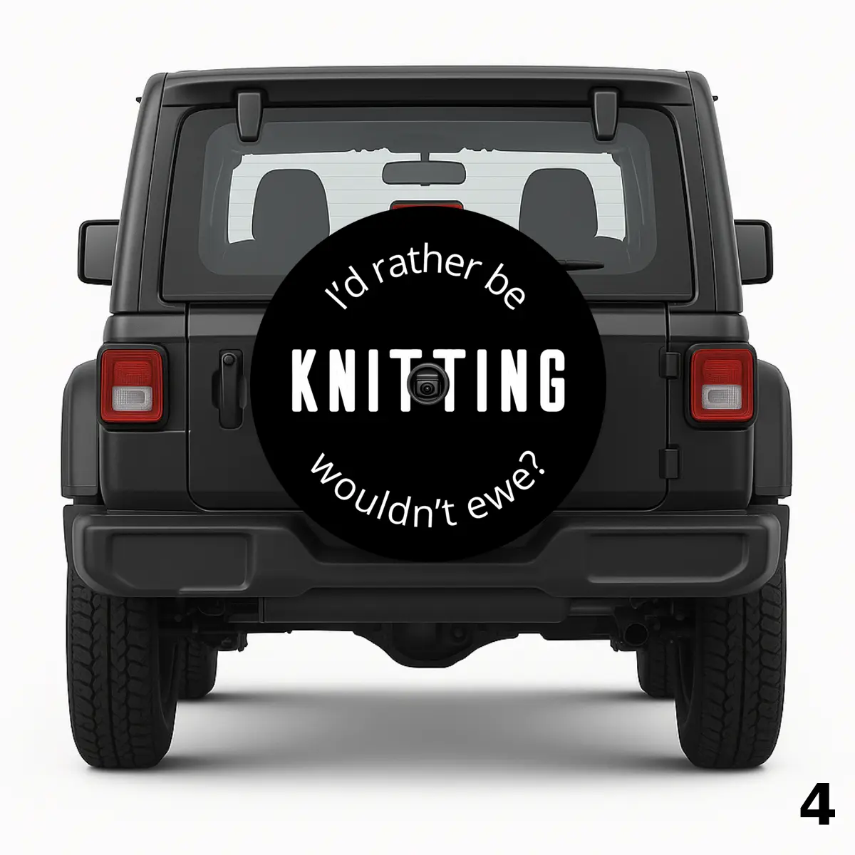 =I'd Rather Be Knitting Spare Tire Cover
