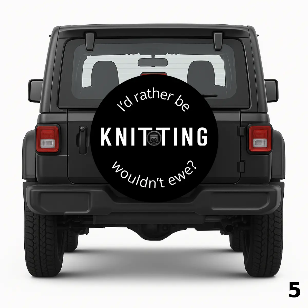 =I'd Rather Be Knitting Spare Tire Cover