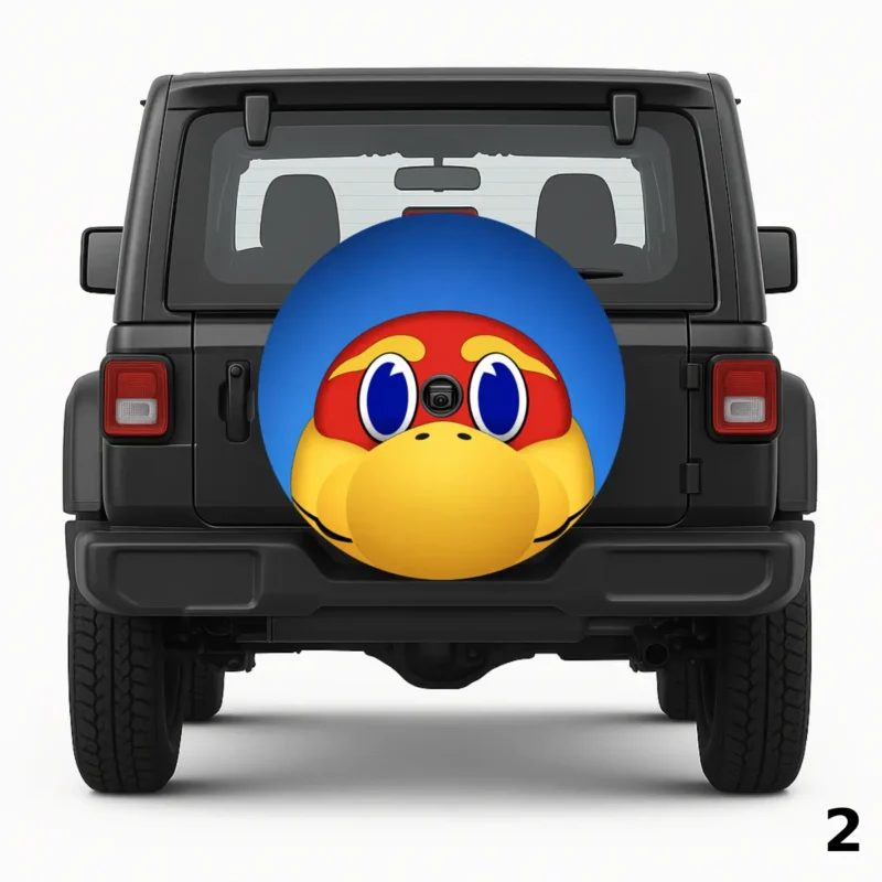 =Jayhawk Selfie Spare Tire Cover