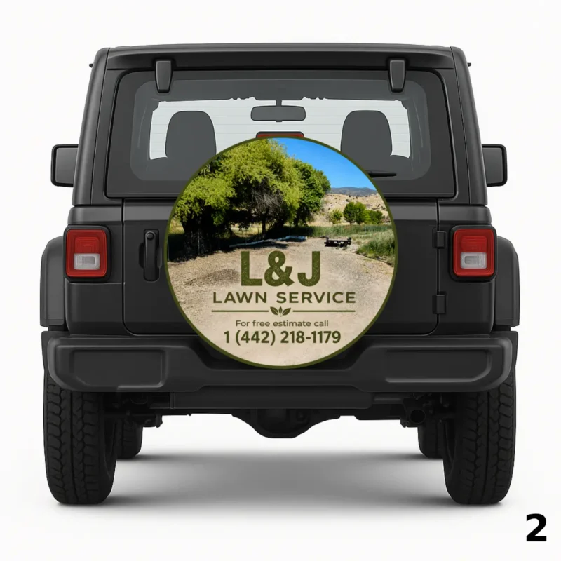 =L&J Lawn Service Spare Tire Cover