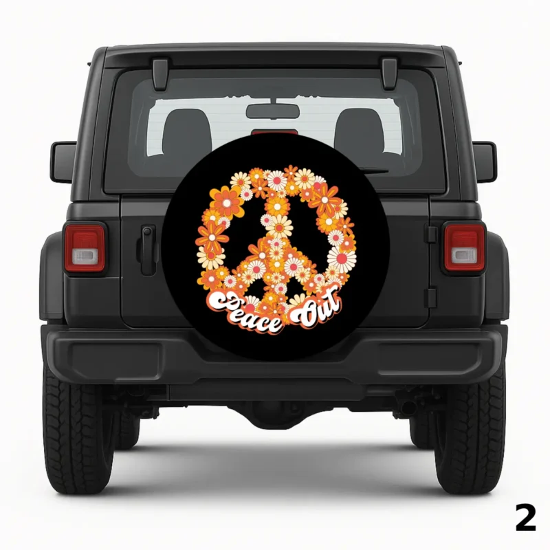 =Peace Out Spare Tire Cover