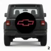 =Red Chevrolet Bowtie with Black Background Spare Tire Cover