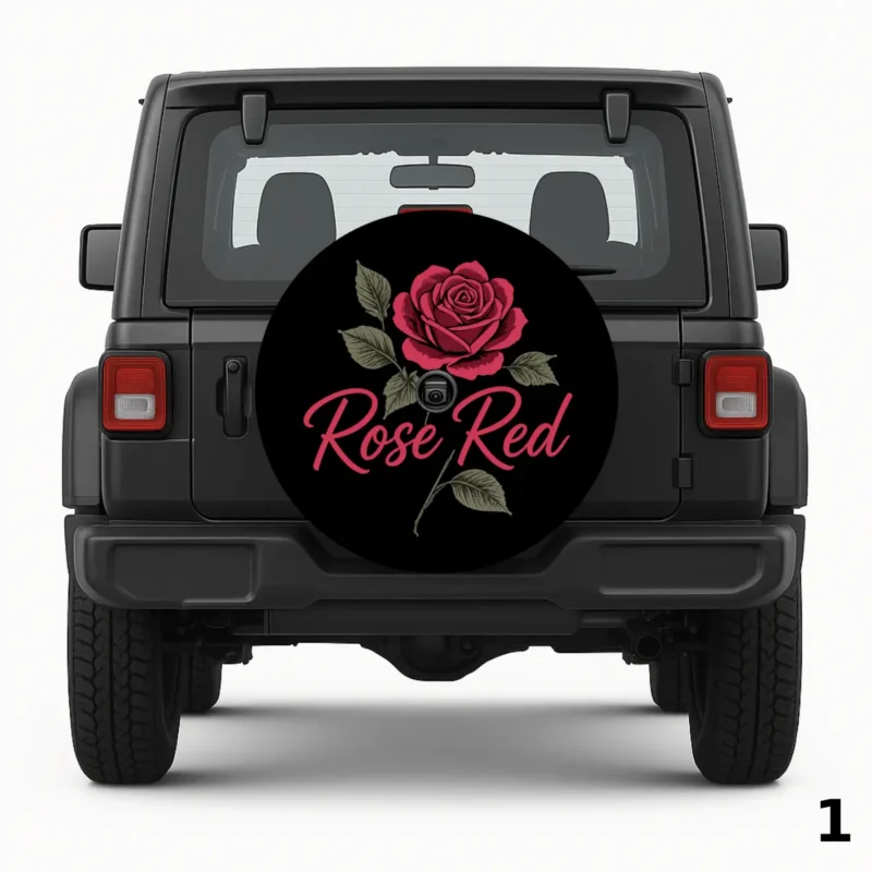 =Rose Red Spare Tire Cover