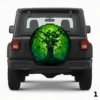 =Skull Tree Green Spare Tire Cover