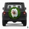 =Smiling Maltese Spare Tire Cover