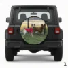 =Two Dogs in the Grass Spare Tire Cover