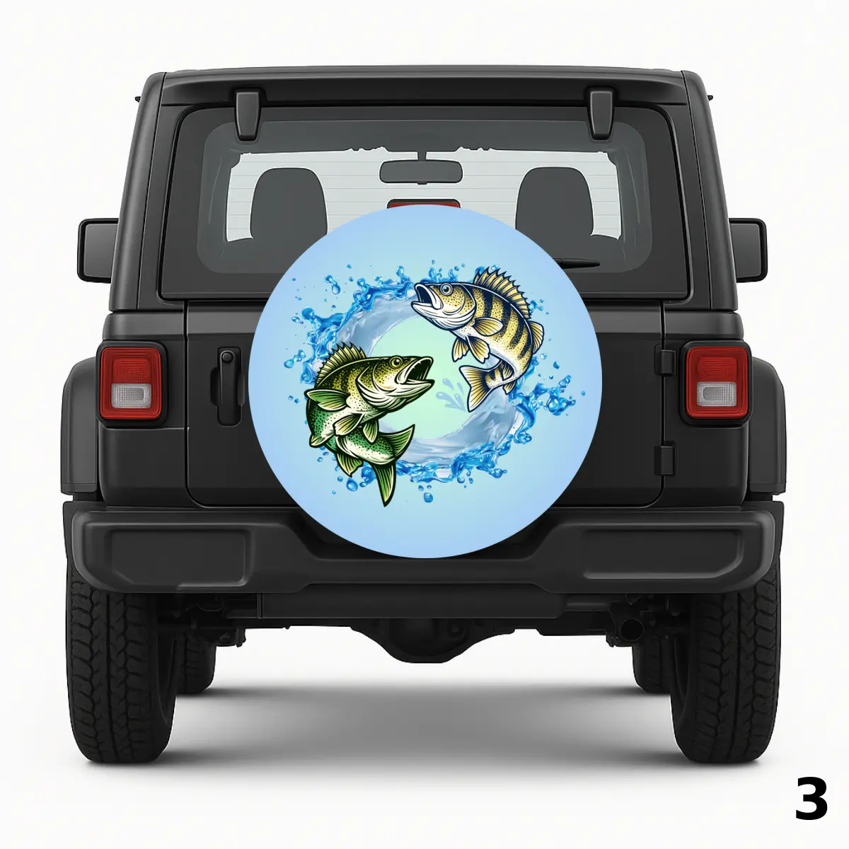 =Walleye and Yellow Perch Spare Tire Cover