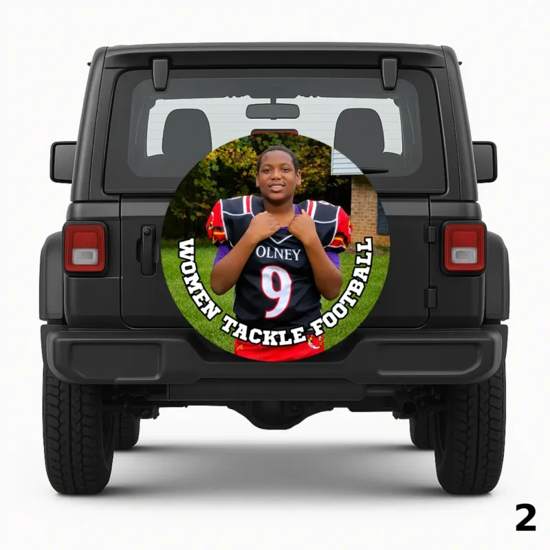 =Women Tackle Football Spare Tire Cover