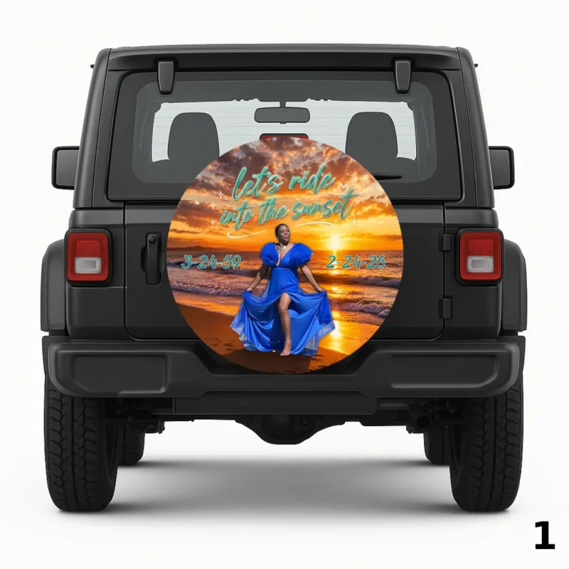 Clouds and The Dates Spare Tire Cover
