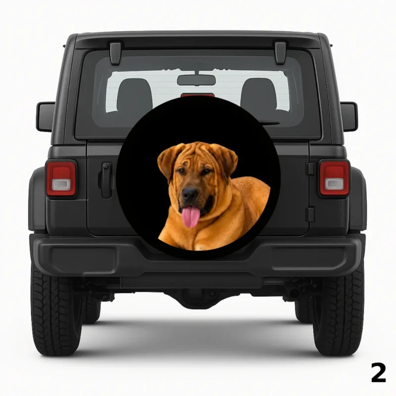 Glücklicher Hund Reserveradabdeckung