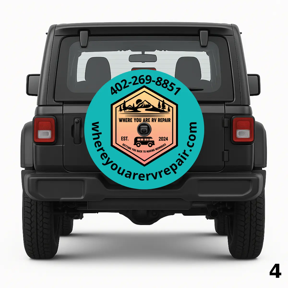 Where You Are RV Repair Spare Tire Cover