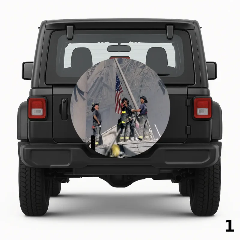 =911 Flag Spare Tire Cover