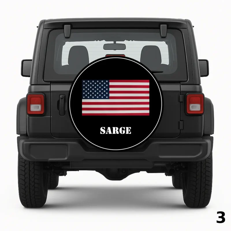 =American Flag Sarge Spare Tire Cover