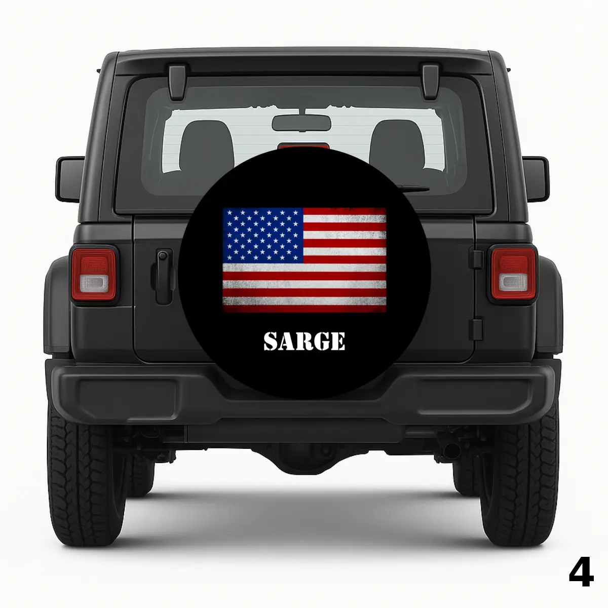 =American Flag Sarge Spare Tire Cover