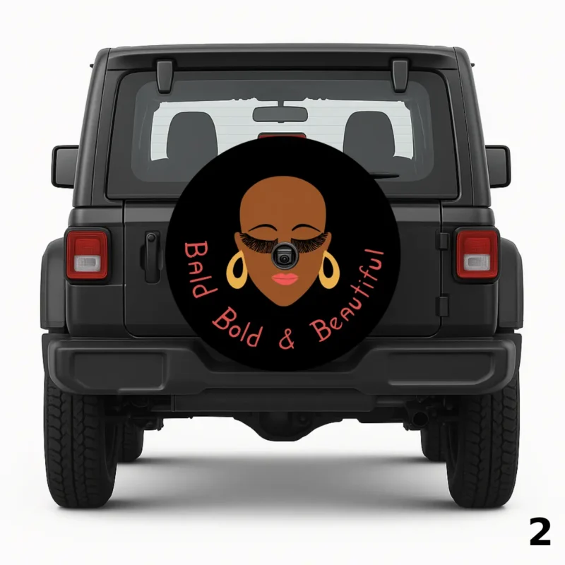 =Bald Bold & Beautiful Spare Tire Cover
