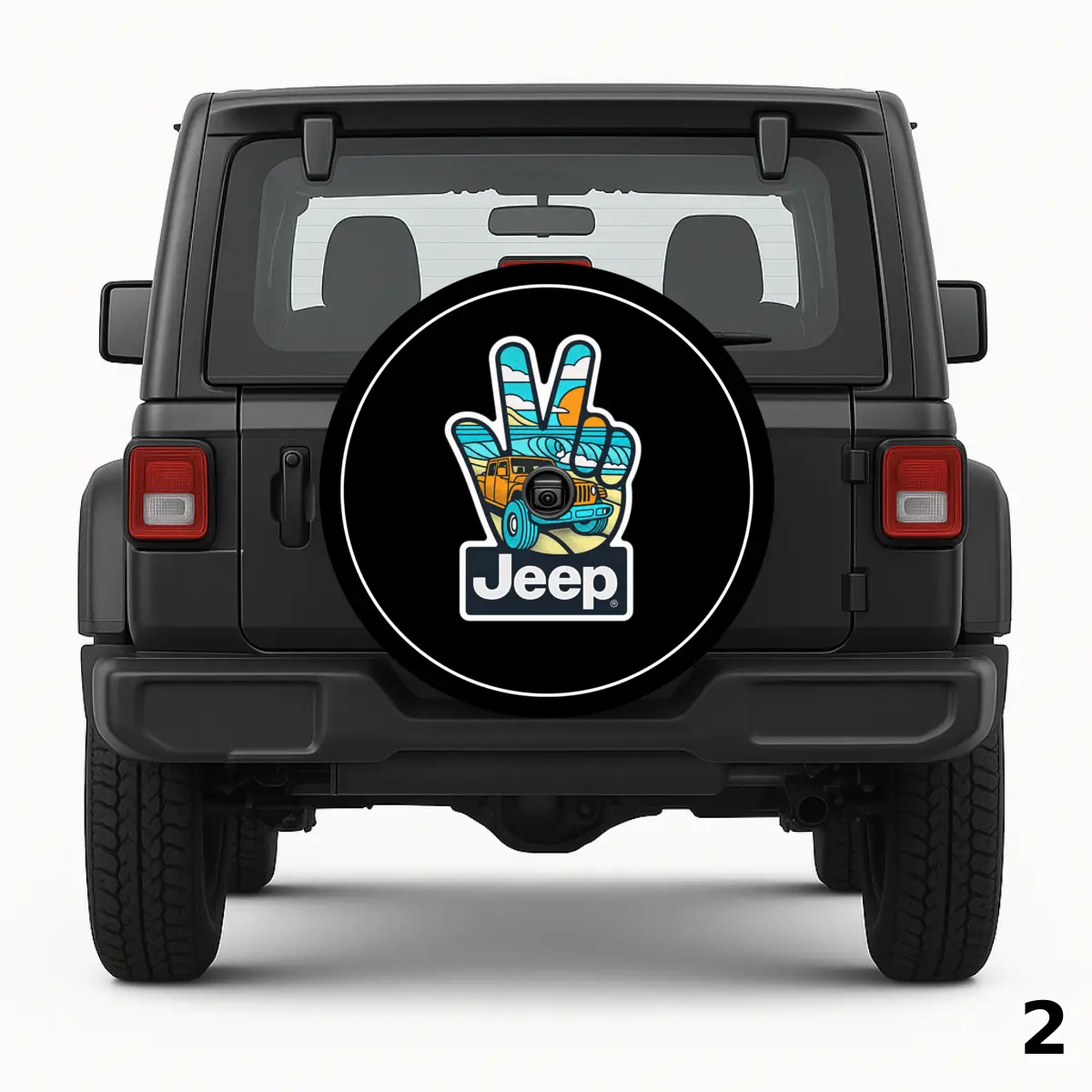 =Beach Look Jeep Sign Spare Tire Cover