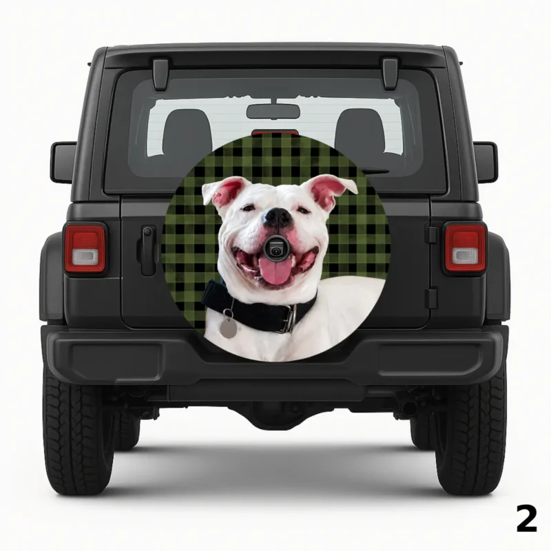 =Big White Dog Spare Tire Cover