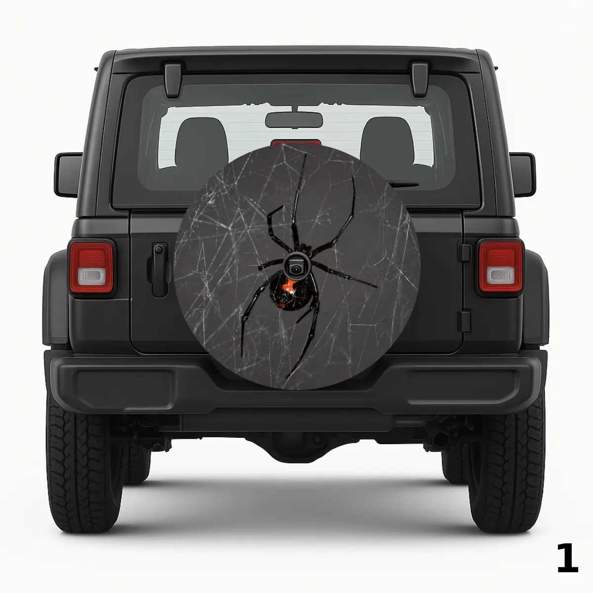 =Black Widow Spider Spare Tire Cover