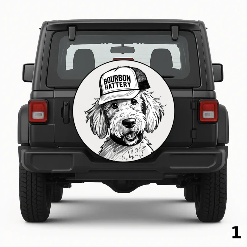 =Bourbon Hattery Dog Spare Tire Cover