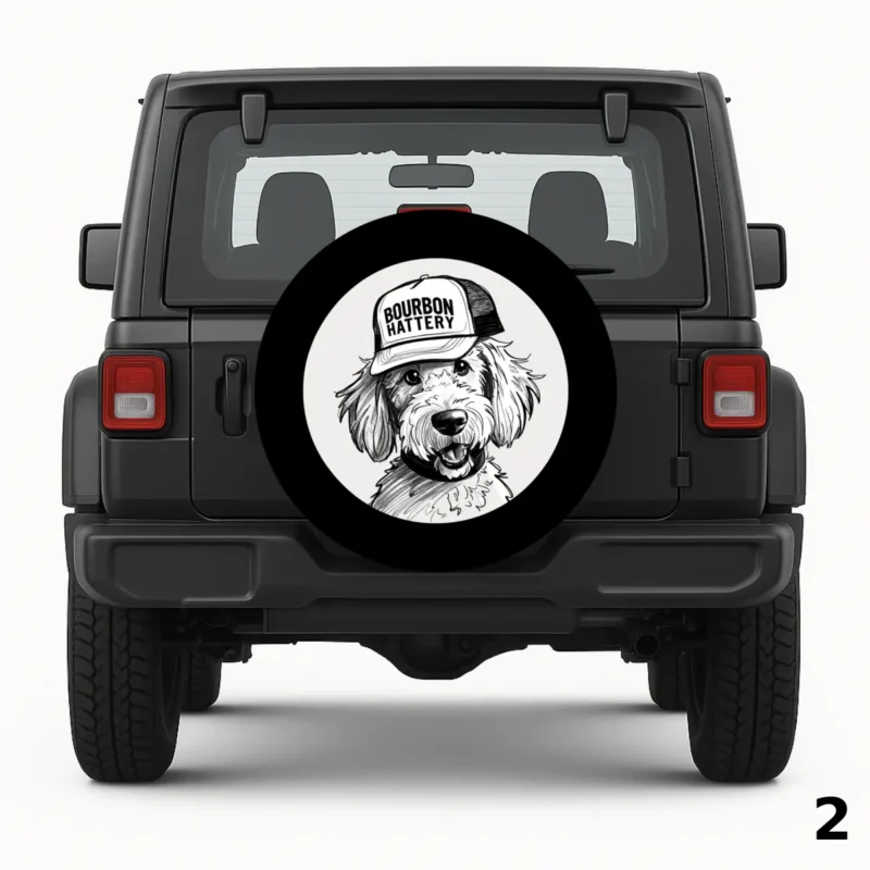 =Bourbon Hattery Dog Spare Tire Cover