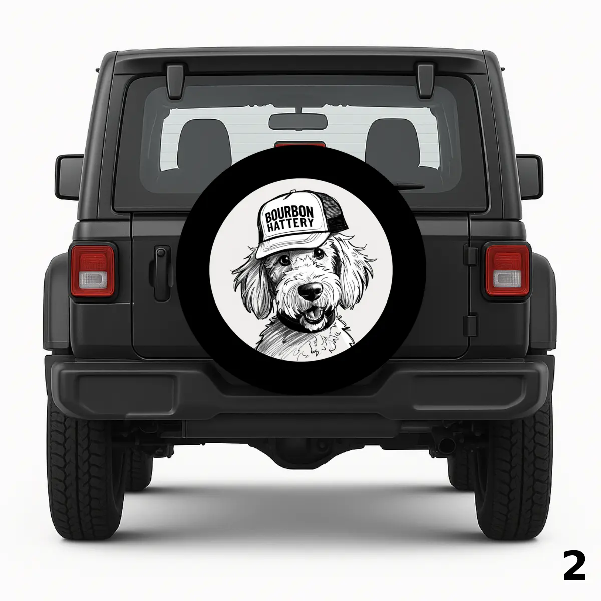 =Bourbon Hattery Dog Spare Tire Cover
