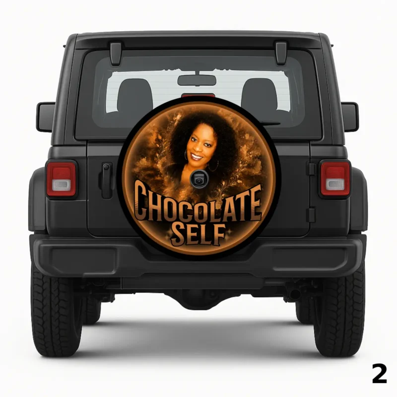 =Chocolate Self Spare Tire Cover