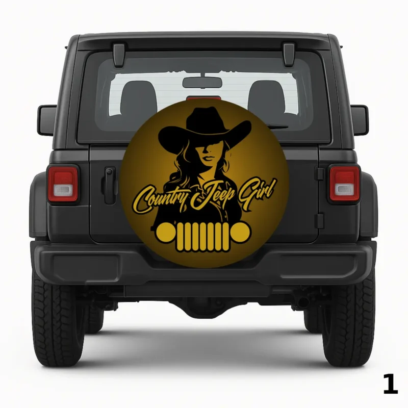 =Country Jeep Girl Spare Tire Cover