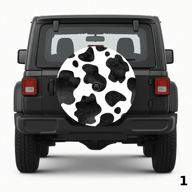 =Cow Print Spare Tire Cover